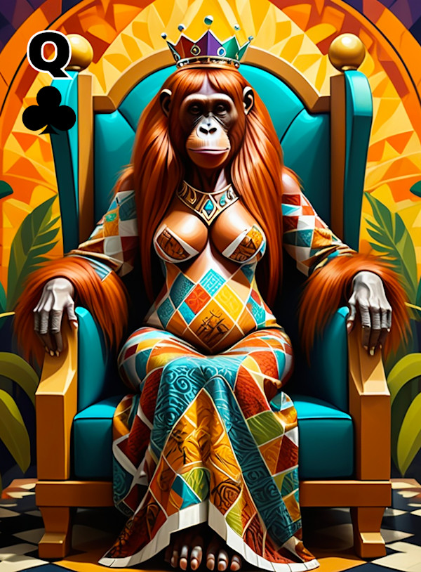 MAIA -QUEEN OF CLUBS by Linda Leftwich