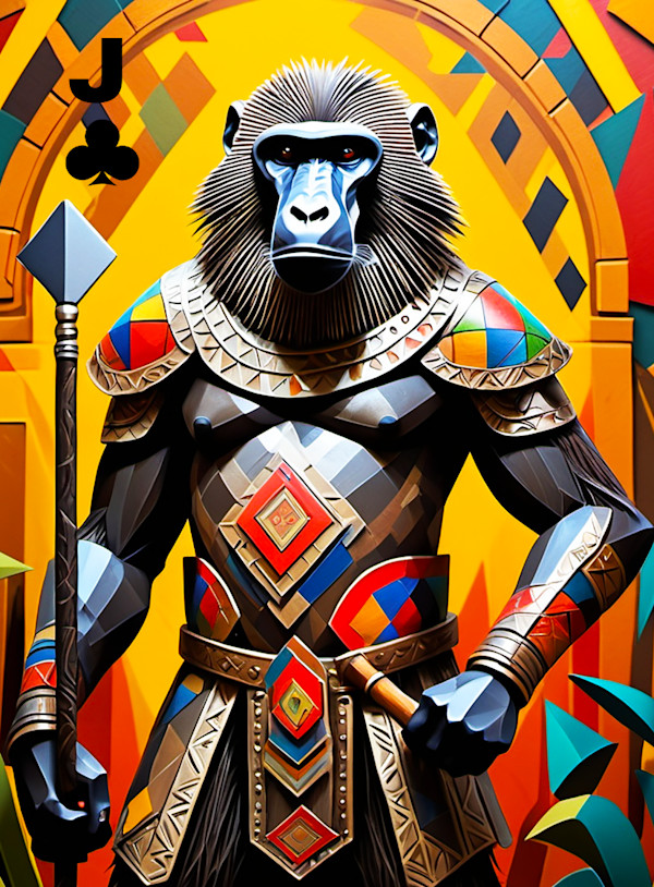 NYANI - JACK OF CLUBS by Linda Leftwich