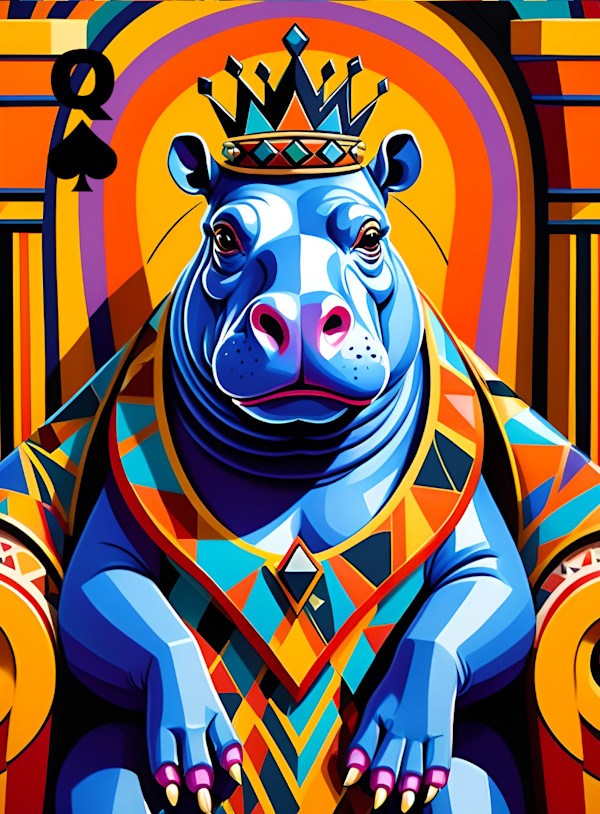 CLEOPOTAMUS  - QUEEN OF SPADES by Linda Leftwich