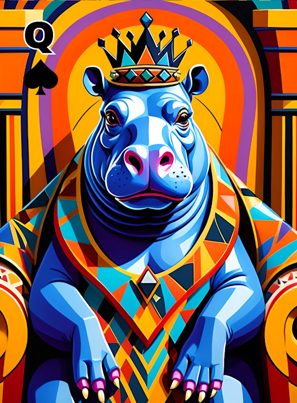 CLEOPOTAMUS  - QUEEN OF SPADES by Linda Leftwich