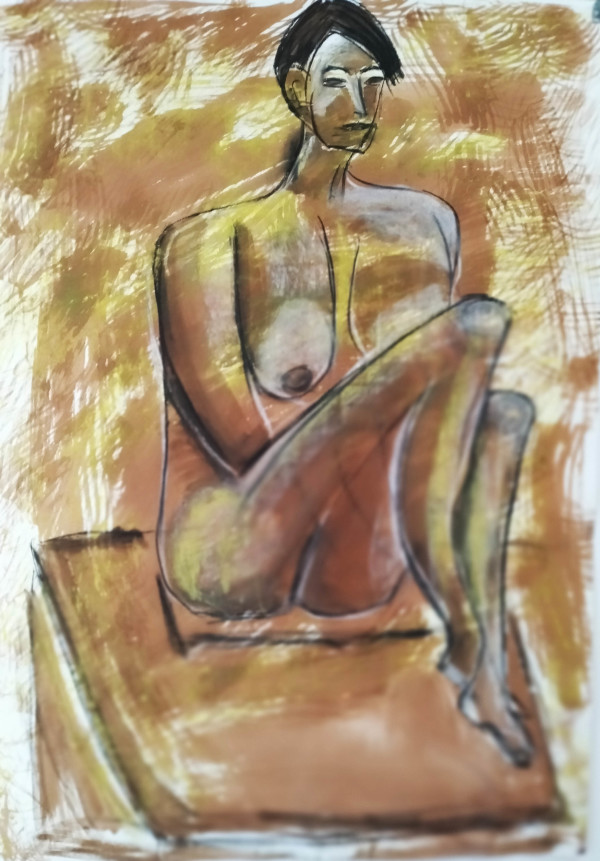NUDE SEATED by Linda Leftwich