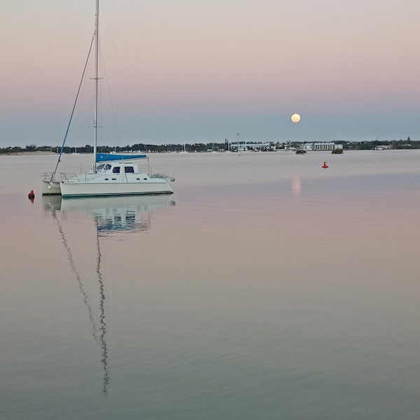 SUPERMOON OVER THE BROADWATER by Linda Leftwich, Image 1.