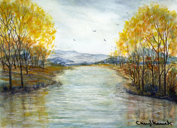 Autumn Stream by CHERYL L KANUCK