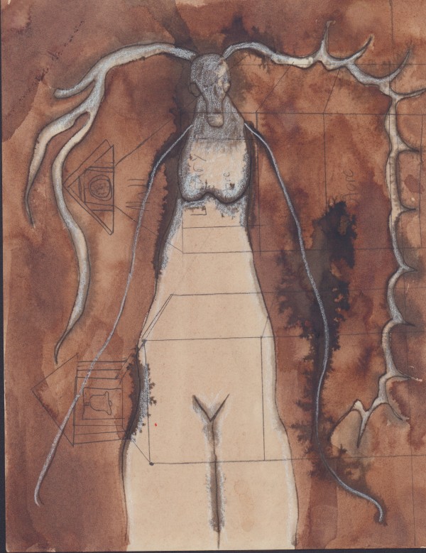 Distorted Stag Woman by Laurel Antur