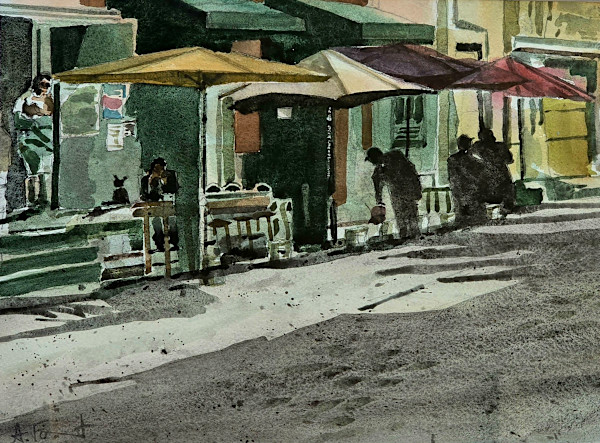 Coffee in Mexico City by Andy Forrest - Seismicwatercolors