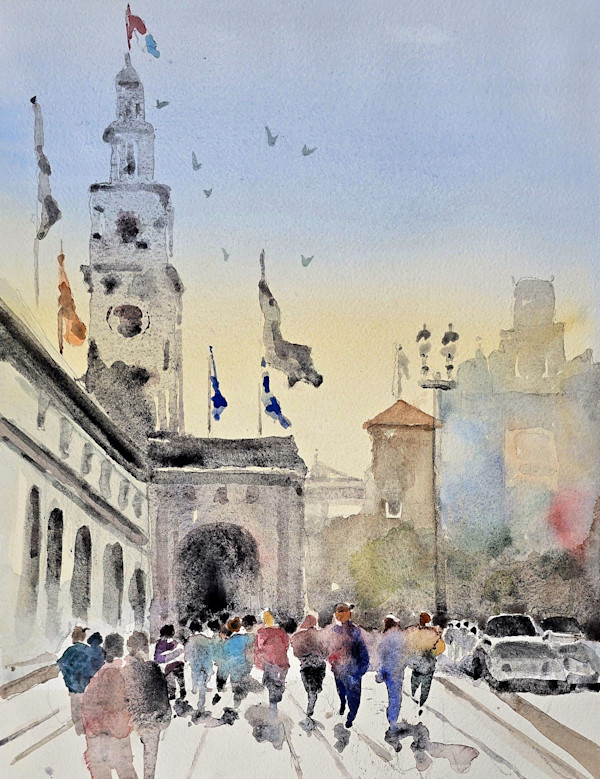 Ferry Building by Andy Forrest - Seismicwatercolors