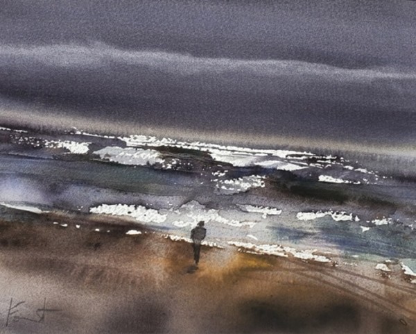 Ocean Beach Nocturne by Andy Forrest,  SeismicWatercolors