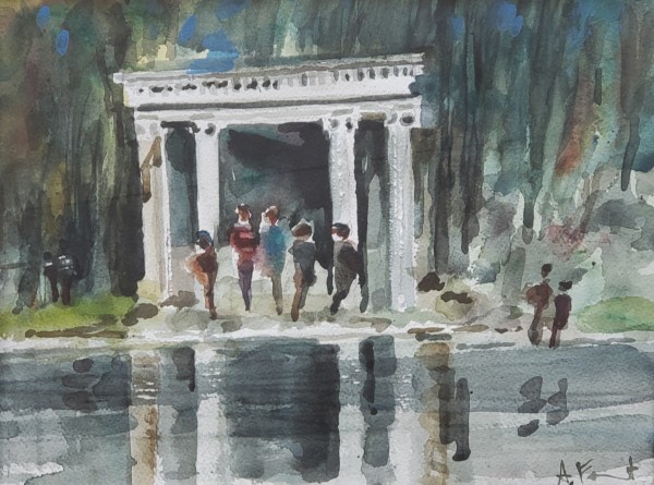 Portals of History Golden Gate Park by Andy Forrest,  SeismicWatercolors