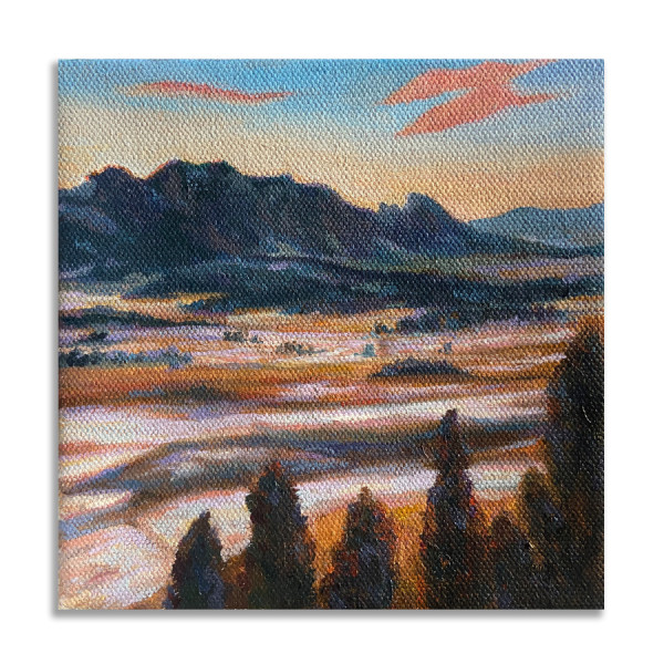 Flat Irons Mini Painting by Christie Snelson