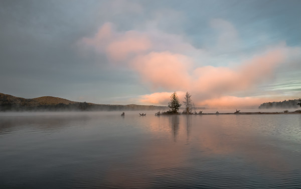 Dawn Over Seventh Lake by David Waite