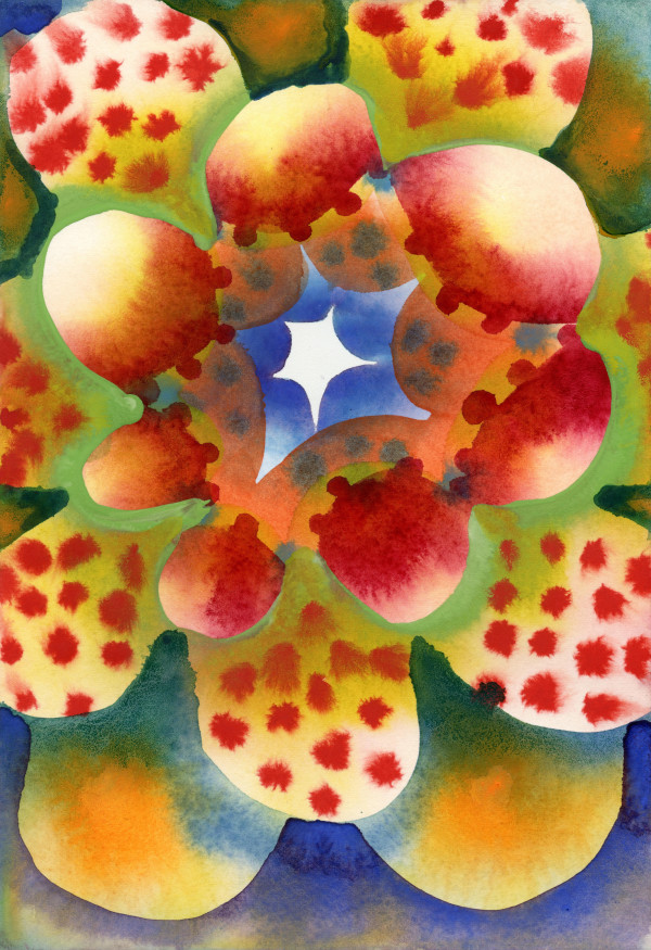 Floral with Red Spots by Betsy Brandt