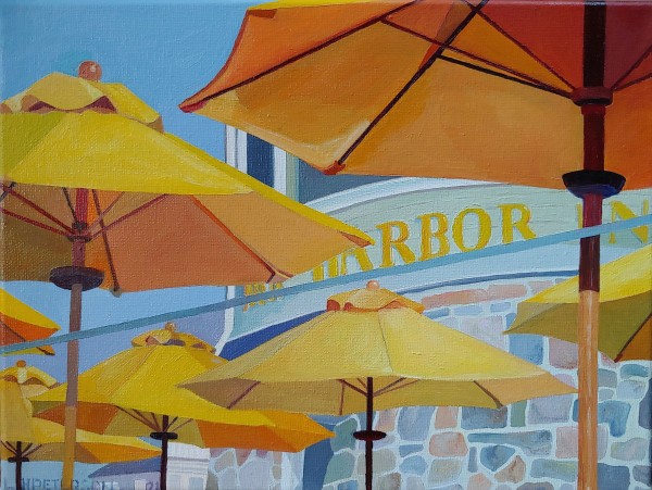 Yellow Umbrellas by Linda Peterson