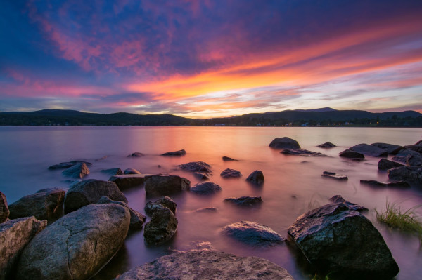 Sunset on Schroon Lake by Jonathan Zaharek