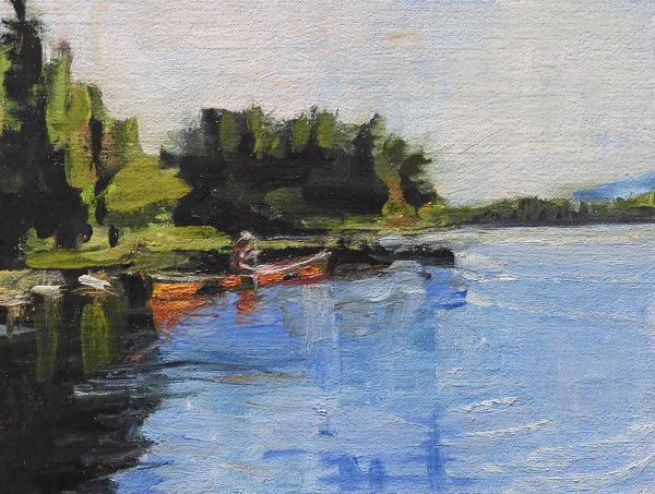 Sally Hart in Her Hornbeck Long Lake by Betsy Krebs