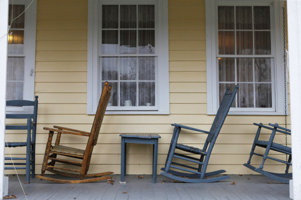 Rocking Chairs on Porch by Laura Seldman
