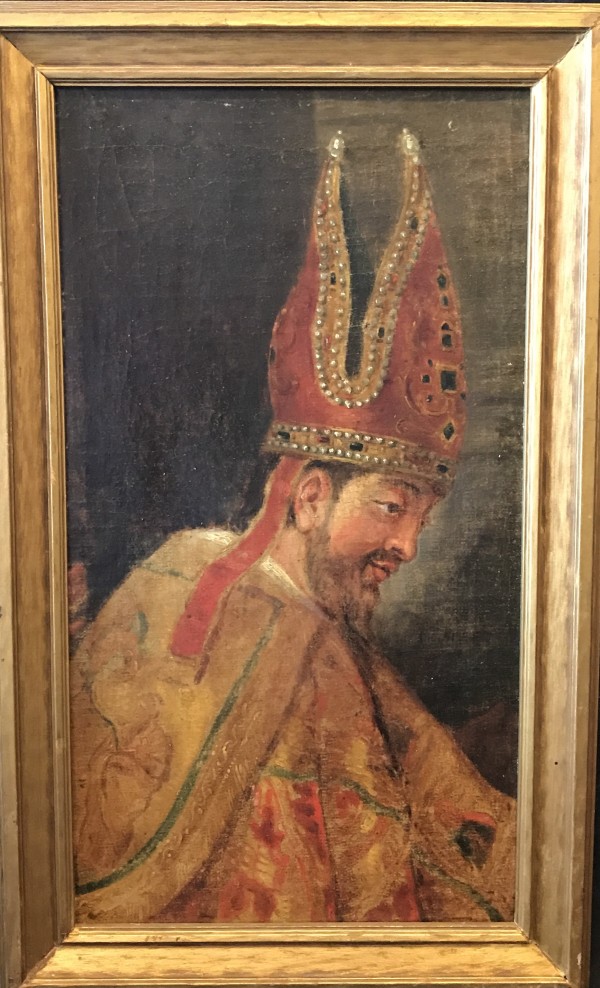 Antique Italian Oil on Canvas / Bishop by Unknown