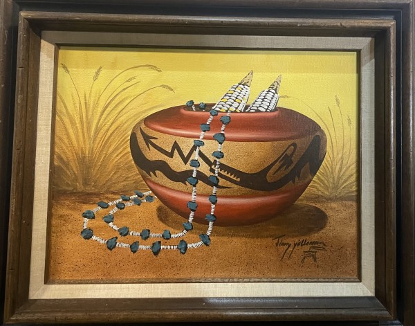 Bowl and Necklace by Jimmy Yellowhair