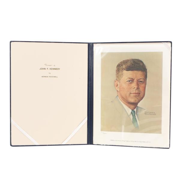 Lithograph of Norman Rockwell's "John F. Kennedy" by Norman Rockwell