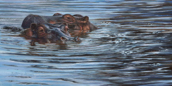 10 or 20 Hippos by Cindy Sorley-Keichinger