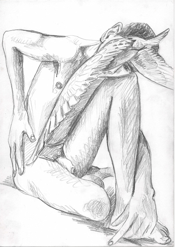 Figure And Bird In Flight by Adam Baker, Image 1.