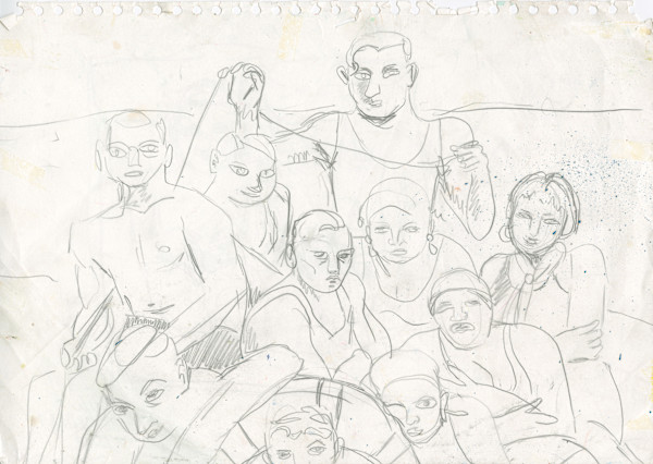 Study For Beach Babes by Adam Baker, Image 1.