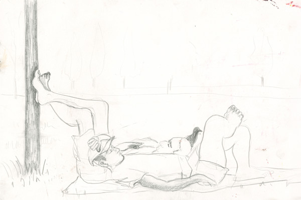 First Study For Love Birds by Adam Baker, Image 1.