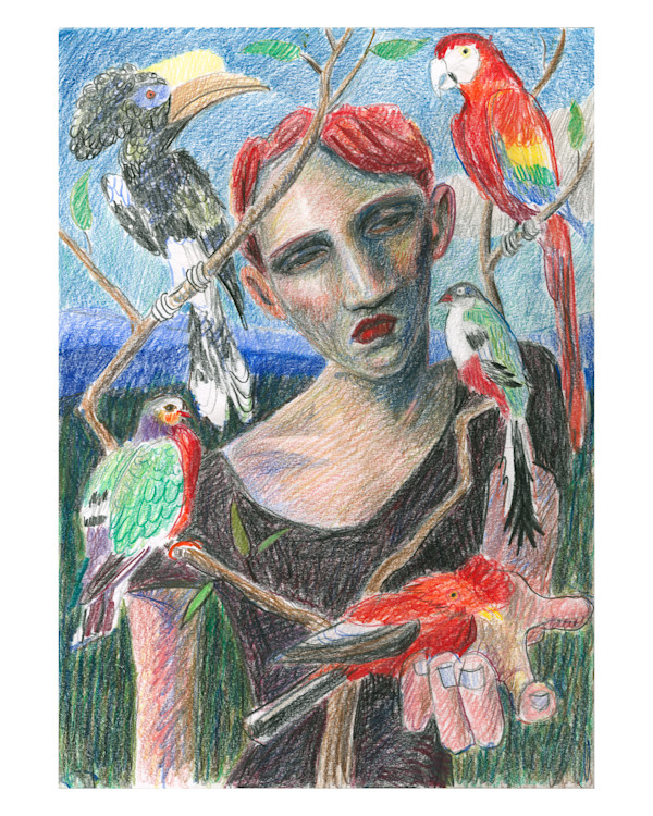 Figure With Birds by Adam Baker, Image 1.