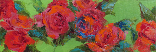Roses On Green by Marsha Hamby Savage