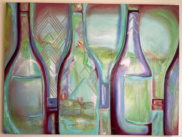 'IMPRESSIONIST WINE BOTTLE ILLUSION' by de Camille