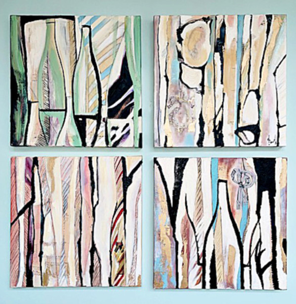 Abstract Wine Bottle Illusion Series by de Camille, Image 1.