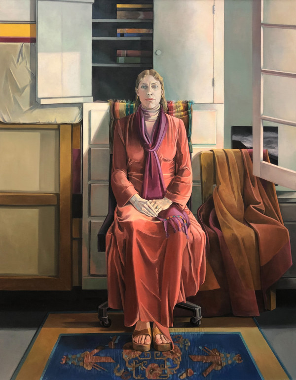 Model in Red Robe by Ethel Fisher