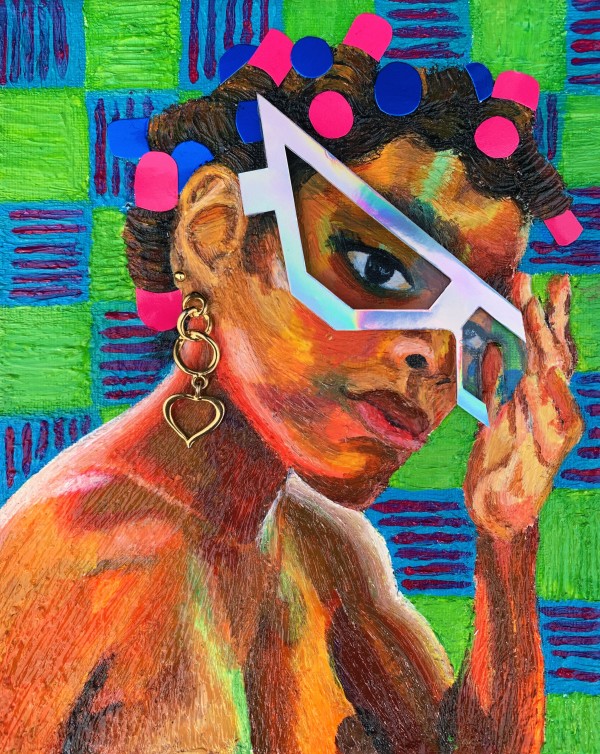 Girl With the Glasses and Rollers by Brejenn Allen