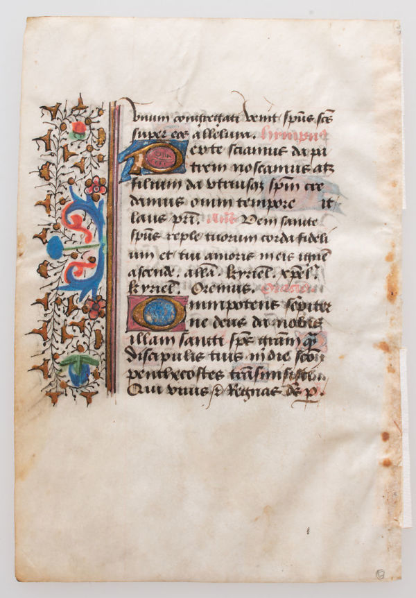 Leaf from a Book of Hours by Manuscript