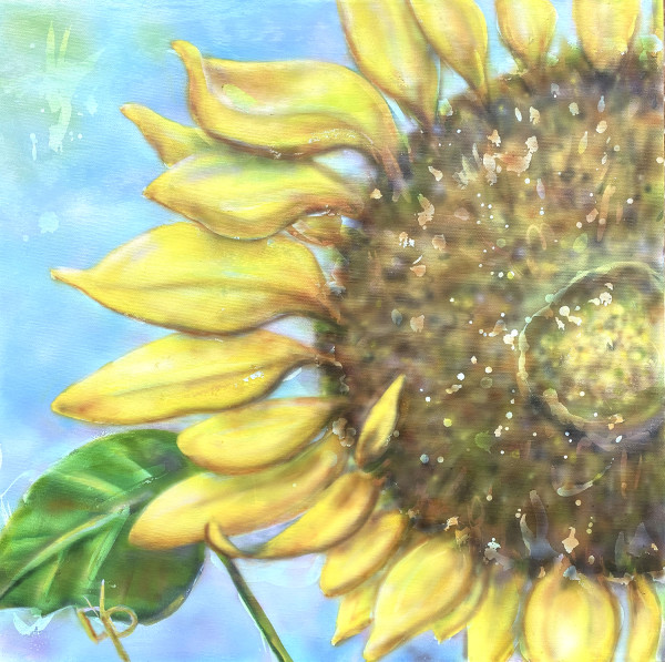 Summer Golds: Sunflower by Delphine Peller 