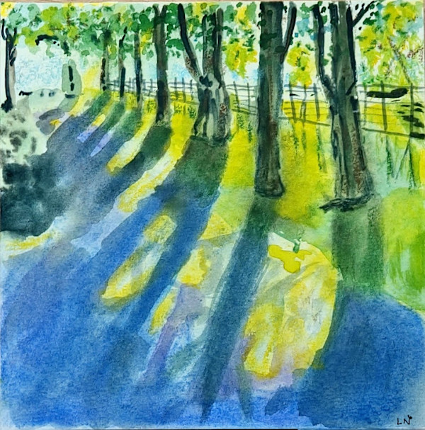 Play of Light on Shady Lane / Jeu de lumière sur une allée ombragée by Helene Montpetit
