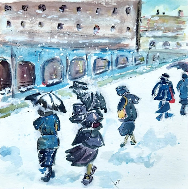 Winter in the City by Helene Montpetit
