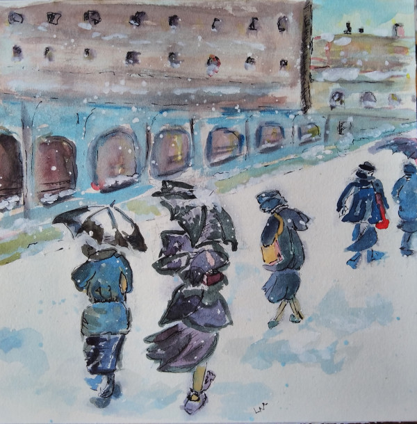 Winter in the City by Helene Montpetit