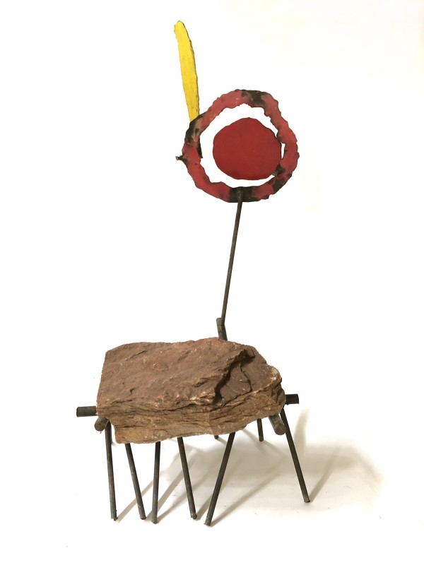 Rock Altar Red and Yellow (Maquette) by Ed Haddaway