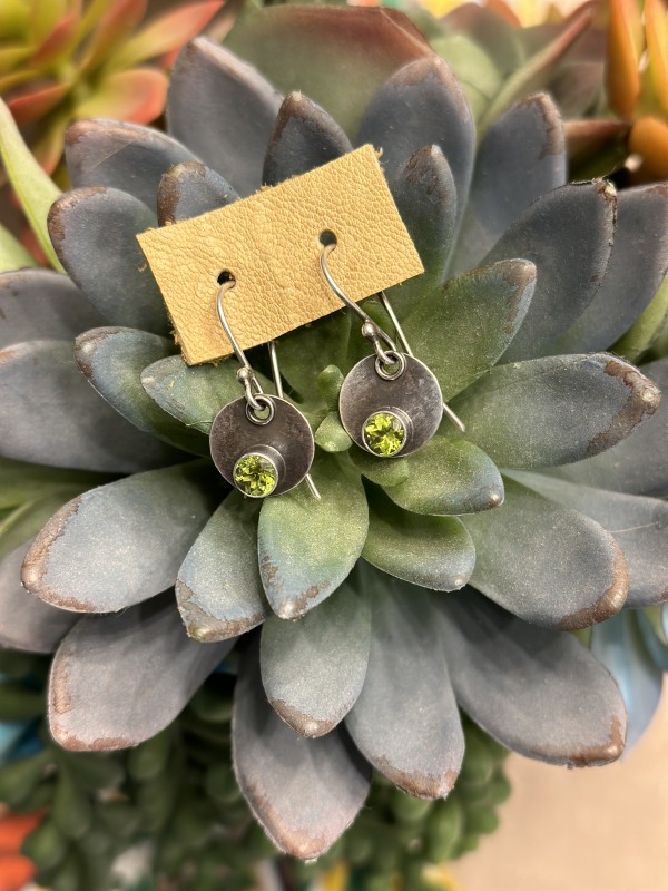 “Sweet Greens” - American Mined Peridot and Sterling Silver Earrings by Shasta Brooks
