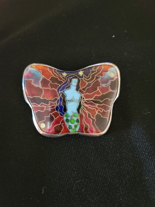 Cloisonne  Pendant  - Butterfly Mermaid by Colette Denton, Image 2.