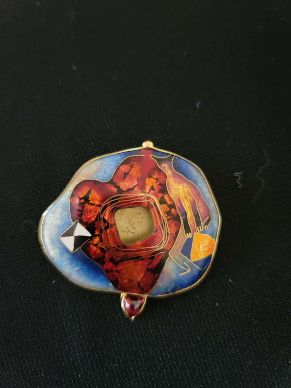 Cloisonne Brooch - Yes Heart by Colette Denton, Image 1.