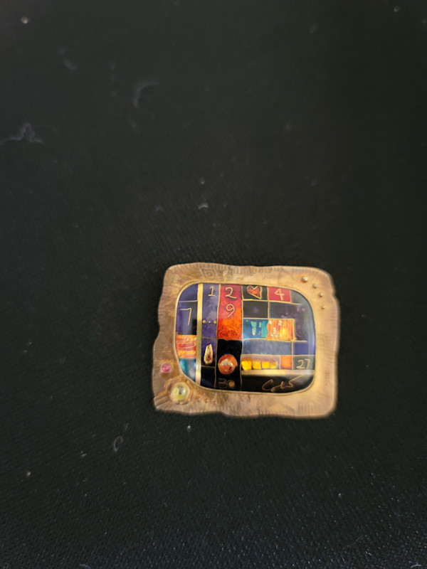 Cloisonne Brooch - Calendar by Colette Denton, Image 1.