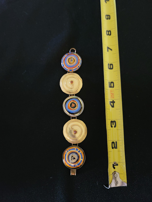 Cloisonne Bracelet  - Heart Bullseye by Colette Denton, Image 1.