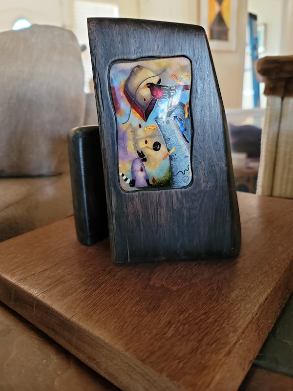 Sculpture  w/ Cloisonne insert by Colette Denton, Image 1.