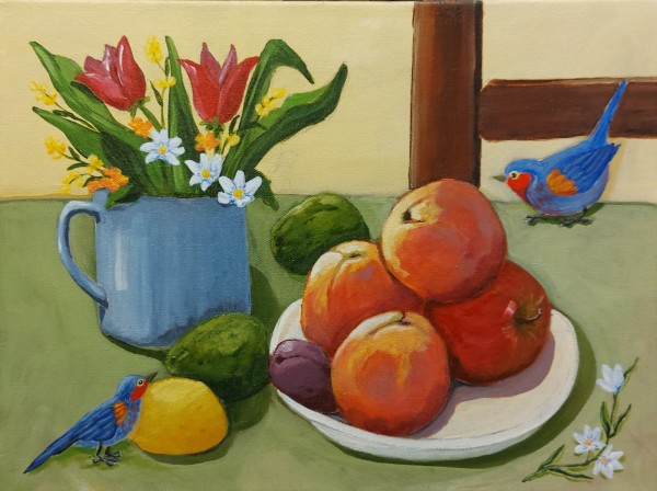Birds to Paul's Fruit Plate by Susan Merritt