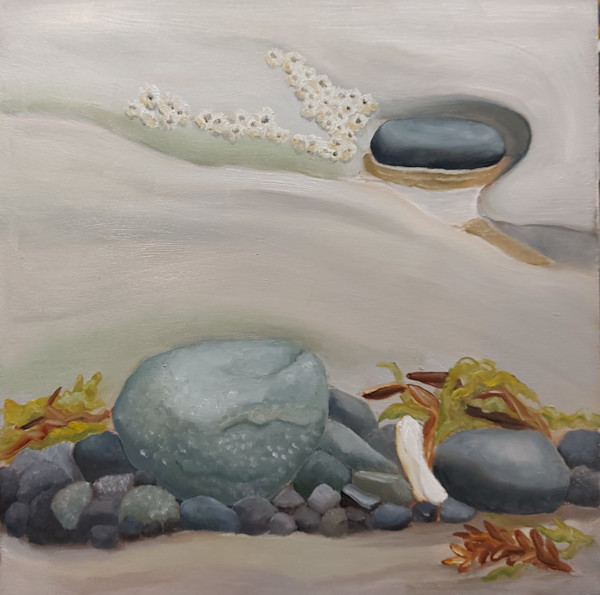 Rocks with Oyster Shell by Susan Merritt