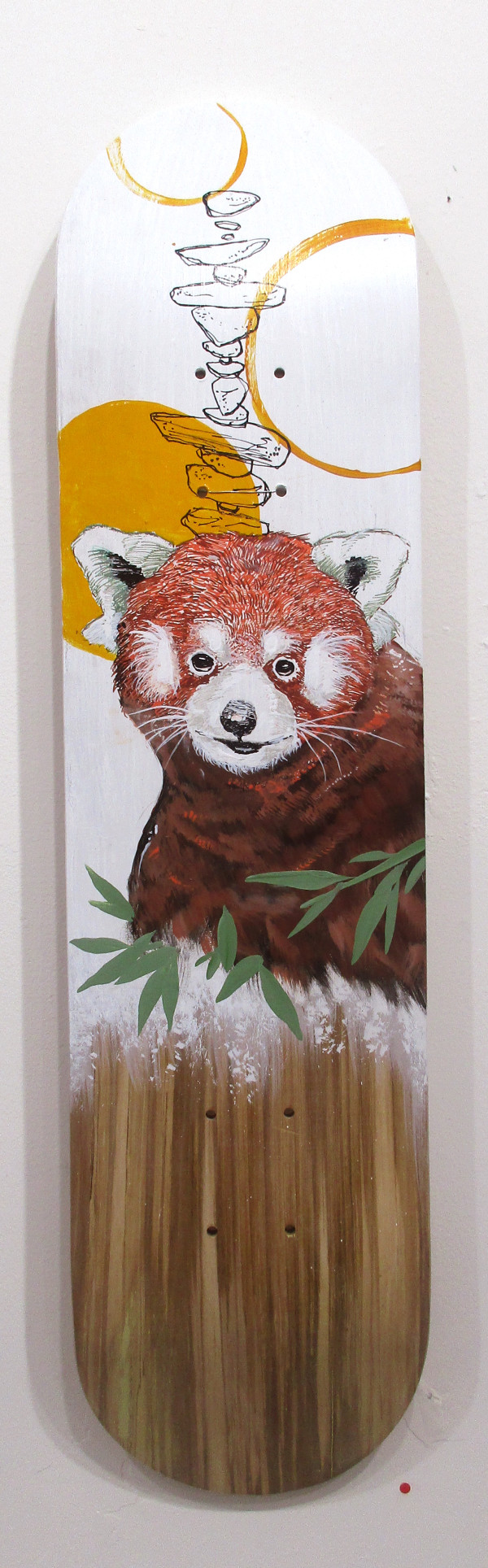 Red Panda Skate Deck by Joshua Coffy