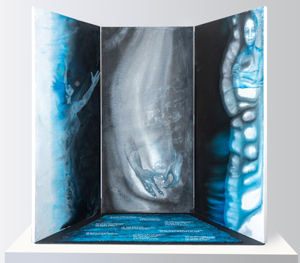 Miraculously Born, Triptych by Pam Douglas