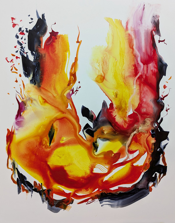 SCWCA Fire "Burning Trail 1" by Annie Clavel by Southern California Women's Caucus for Art SCWCA, Image 1.