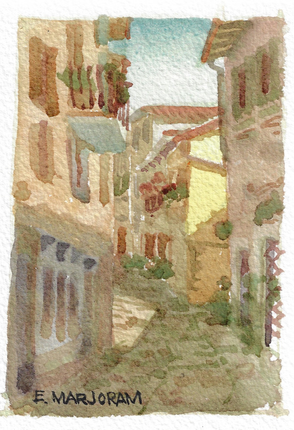 Street Scene, Montefioralle by Ernie Marjoram